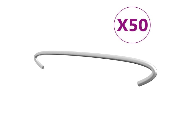 Kivikorien koukut 50 kpl galvanoitu teräs 20 cm - Talo & remontointi - Näkösuojat & aitaukset - Muuri - Kivikori