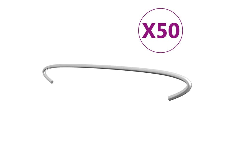 Kivikorien koukut 50 kpl galvanoitu teräs 50 cm - Talo & remontointi - Näkösuojat & aitaukset - Muuri - Kivikori