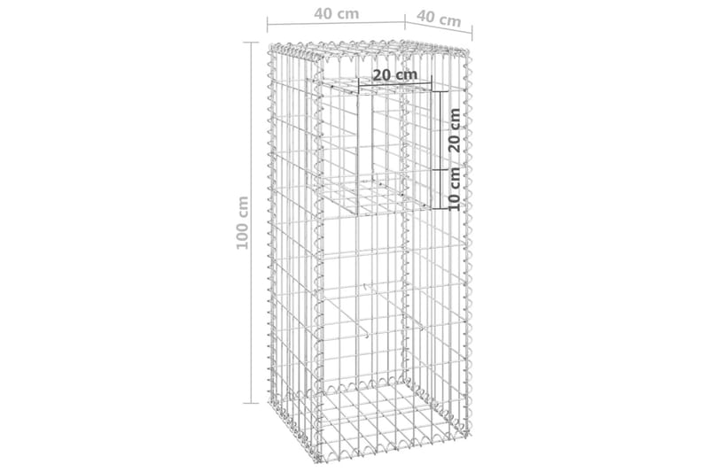 Kivikoripylväät 2 kpl 40x40x100 cm rauta - Talo & remontointi - Näkösuojat & aitaukset - Muuri - Kivikori