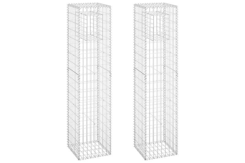 Kivikoripylväät 2 kpl 40x40x180 cm rauta - Talo & remontointi - Näkösuojat & aitaukset - Muuri - Kivikori