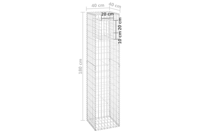 Kivikoripylväät 2 kpl 40x40x180 cm rauta - Talo & remontointi - Näkösuojat & aitaukset - Muuri - Kivikori
