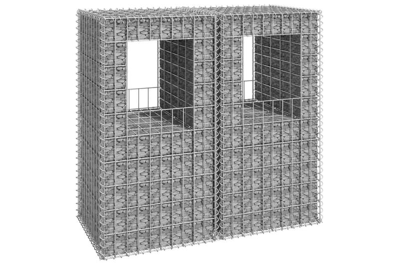 Kivikoripylväät 2 kpl 50x50x100 cm rauta - Talo & remontointi - Näkösuojat & aitaukset - Muuri - Kivikori