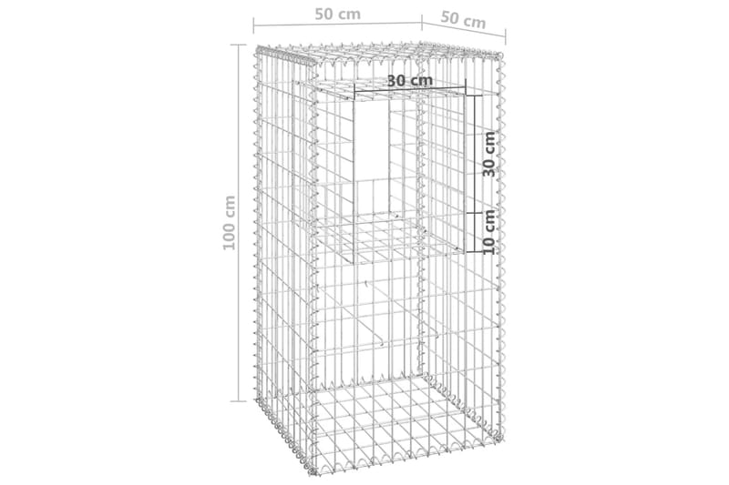 Kivikoripylväät 2 kpl 50x50x100 cm rauta - Talo & remontointi - Näkösuojat & aitaukset - Muuri - Kivikori