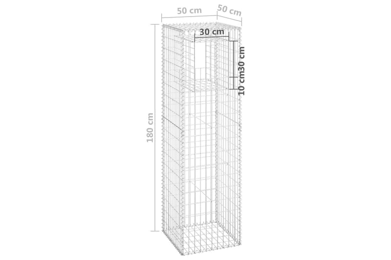 Kivikoripylväät 2 kpl 50x50x180 cm rauta - Talo & remontointi - Näkösuojat & aitaukset - Muuri - Kivikori