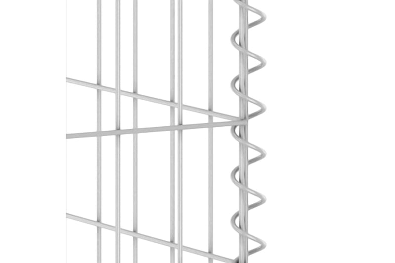 Kivikoriseinä roska-astioille galvanoitu teräs 250x100x110 c - Hopea - Talo & remontointi - Näkösuojat & aitaukset - Muuri - Kivikori