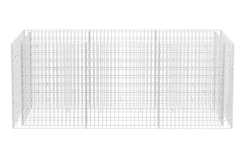 Korotettu kivikorikehys teräs 270x90x100 cm - Hopea - Talo & remontointi - Näkösuojat & aitaukset - Muuri - Kivikori
