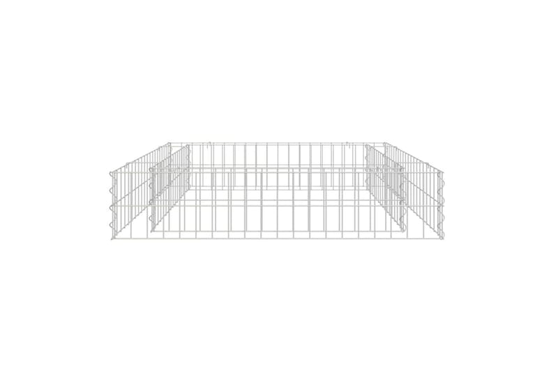 Korotettu kivikori/kukkalaatikko galvanoitu teräs 100x100x20 - Hopea - Talo & remontointi - Näkösuojat & aitaukset - Muuri - Kivikori