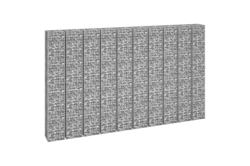 Korotetut kivikorit 16 kpl 30x30x50/100/150/200 cm rauta - Talo & remontointi - Näkösuojat & aitaukset - Muuri - Kivikori