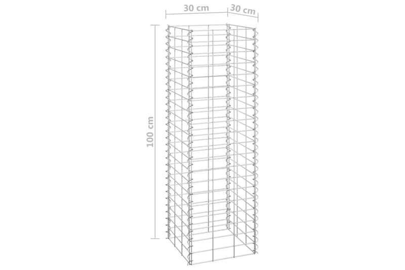 Korotetut kivikorit 3 kpl 30x30x100 cm rauta - Talo & remontointi - Näkösuojat & aitaukset - Muuri - Kivikori
