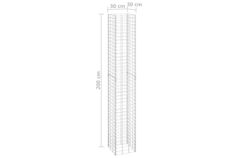 Korotetut kivikorit 3 kpl 30x30x200 cm rauta - Talo & remontointi - Näkösuojat & aitaukset - Muuri - Kivikori