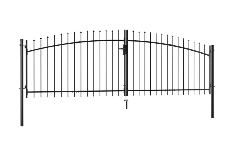 Aitaportti keihäskärjillä 400x200 cm - Musta - Talo & remontointi - Näkösuojat & aitaukset - Portti
 - Portti ulos