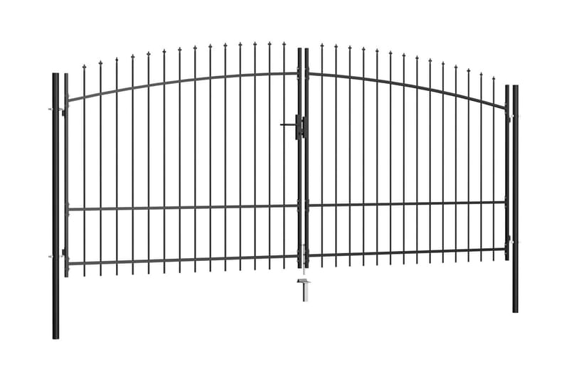 Aitaportti keihäskärjillä 400x225 cm - Musta - Talo & remontointi - Näkösuojat & aitaukset - Portti
 - Portti ulos