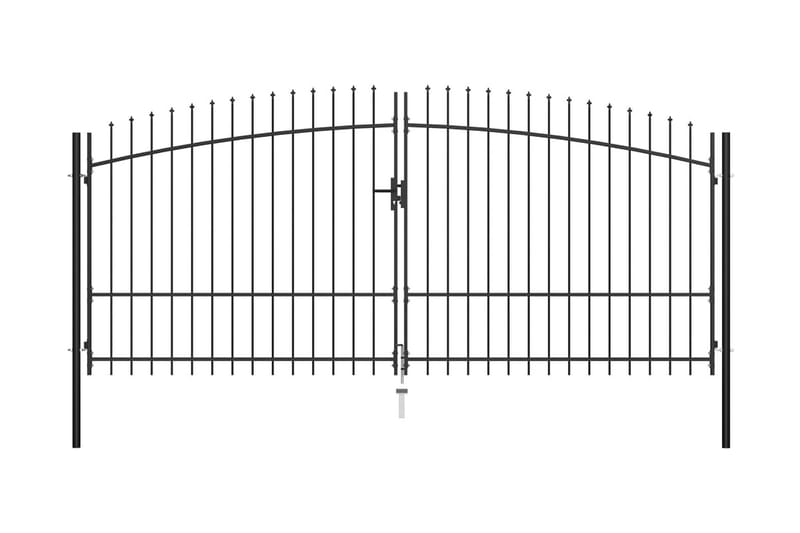 Aitaportti keihäskärjillä 400x225 cm - Musta - Talo & remontointi - Näkösuojat & aitaukset - Portti
 - Portti ulos