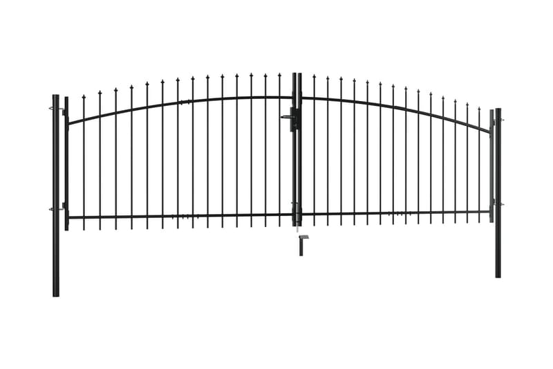 Aitaportti keihäskärjillä 400x150 cm - Musta - Talo & remontointi - Näkösuojat & aitaukset - Portti
 - Portti ulos