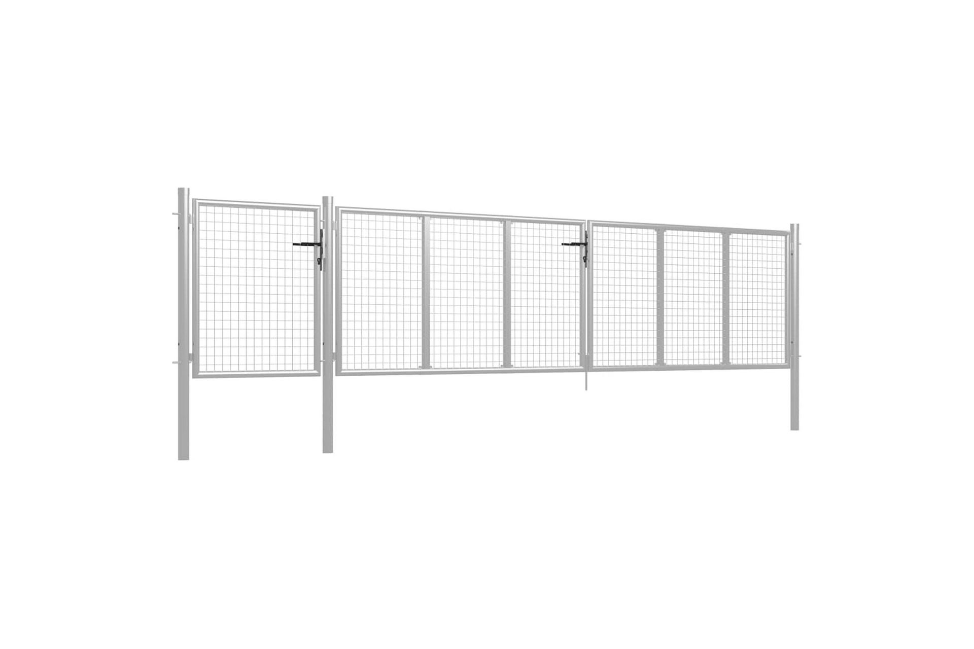 Puutarhaportti teräs 500x75 cm hopea - Hopea - Talo & remontointi - Näkösuojat & aitaukset - Portti
 - Portti ulos