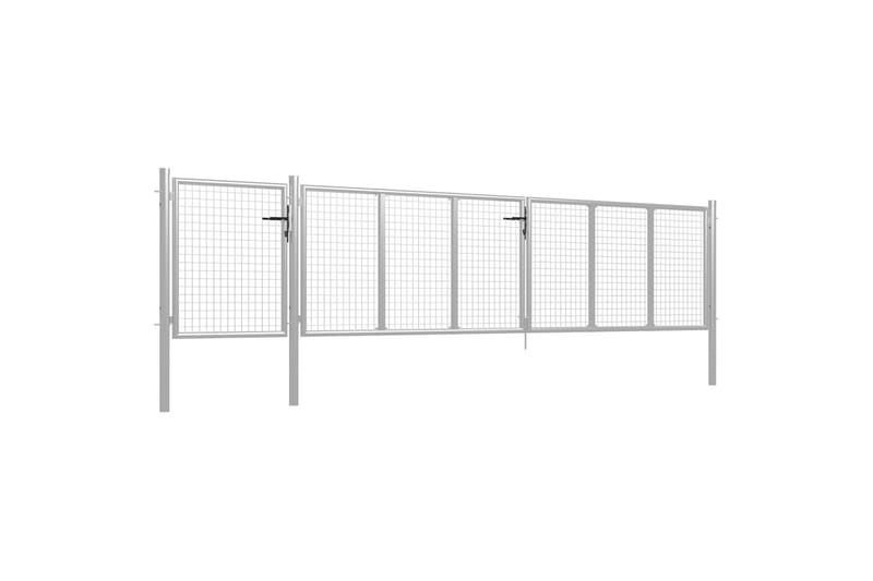 Puutarhaportti teräs 500x75 cm hopea - Hopea - Talo & remontointi - Näkösuojat & aitaukset - Portti
 - Portti ulos