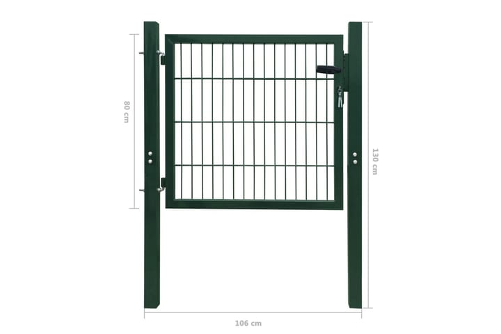2D Aitaportti (Yksinkertainen) Vihreä 106 x 130 cm - Vihreä - Portti ulos - Puuportti