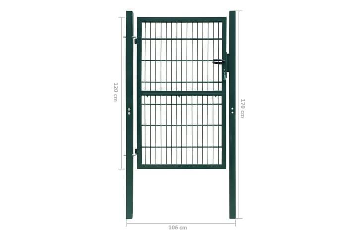 2D Aitaportti (Yksinkertainen) Vihreä 106 x 170 cm - Vihreä - Portti ulos - Puuportti