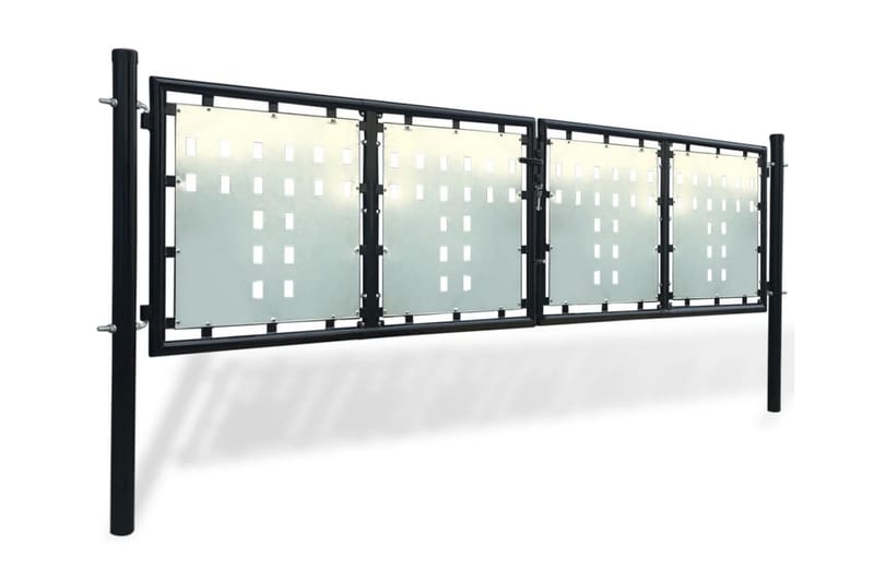 Musta Kaksiovinen Aitaportti 300 x 125 cm - Musta - Talo & remontointi - Näkösuojat & aitaukset - Portti
 - Puuportti