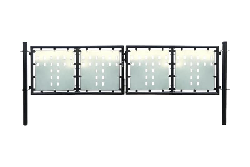 Musta Kaksiovinen Aitaportti 300 x 125 cm - Musta - Talo & remontointi - Näkösuojat & aitaukset - Portti
 - Puuportti