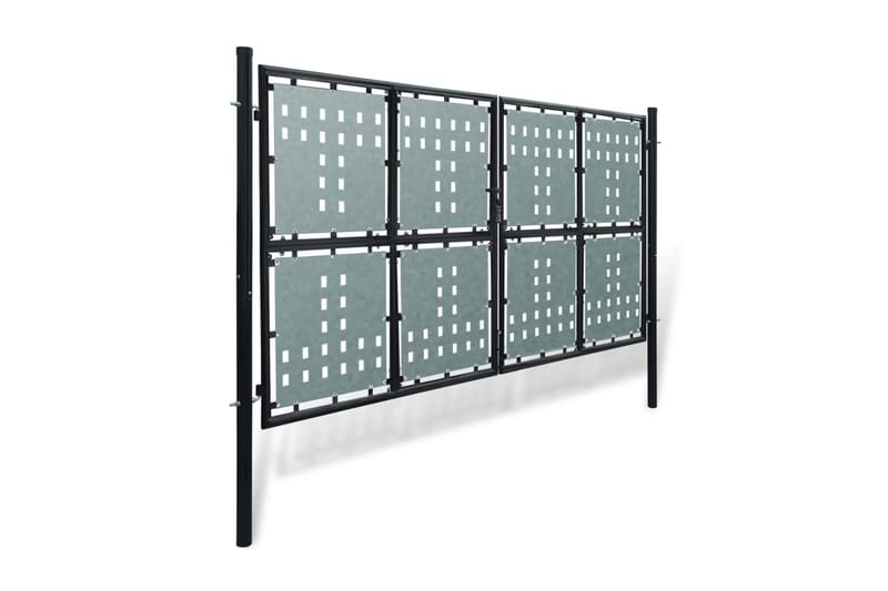 Musta Kaksiovinen Aitaportti 300 x 225 cm - Musta - Talo & remontointi - Näkösuojat & aitaukset - Portti
 - Puuportti