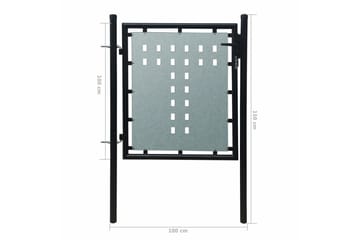 Musta Yksiovinen Aitaportti 100 x 150 cm - Musta - Talo & remontointi - Näkösuojat & aitaukset - Portti
 - Puuportti