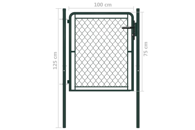 Puutarhaportti teräs 100x75 cm vihreä - Vihreä - Talo & remontointi - Näkösuojat & aitaukset - Portti
 - Puuportti