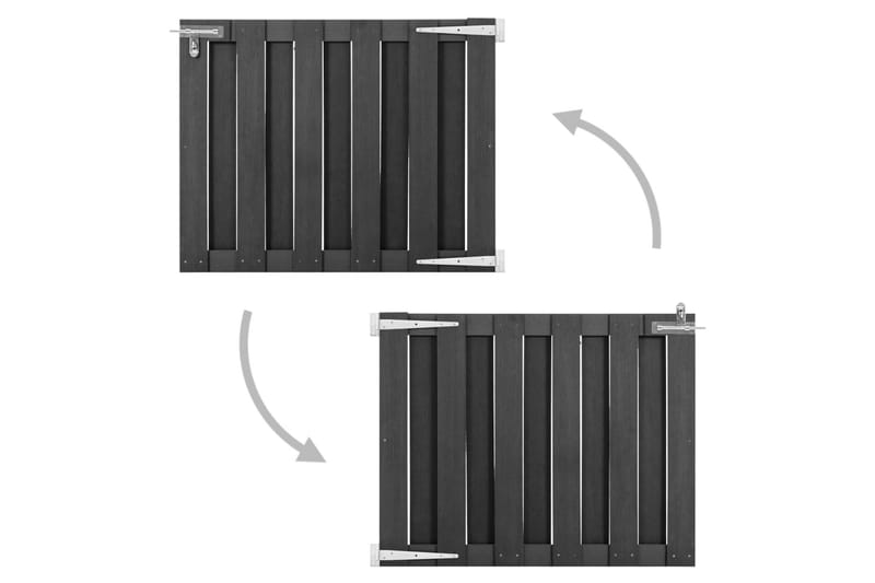 Puutarhaportti WPC 100x80 cm harmaa - Harmaa - Talo & remontointi - Näkösuojat & aitaukset - Portti
 - Puuportti