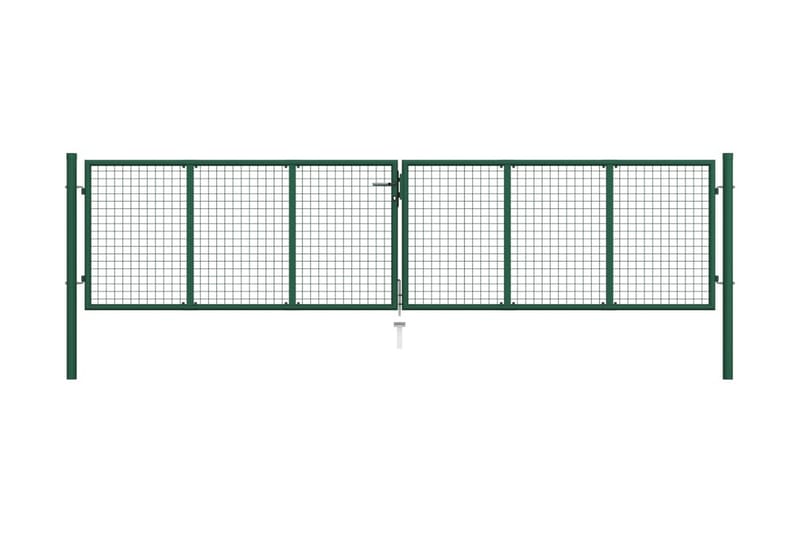 Puutarhan verkkoportti teräs 400x100 cm vihreä - Vihreä - Talo & remontointi - Näkösuojat & aitaukset - Portti
 - Portti ulos