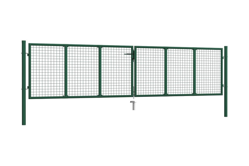 Puutarhan verkkoportti teräs 400x125 cm vihreä - Vihreä - Talo & remontointi - Näkösuojat & aitaukset - Portti
 - Portti ulos