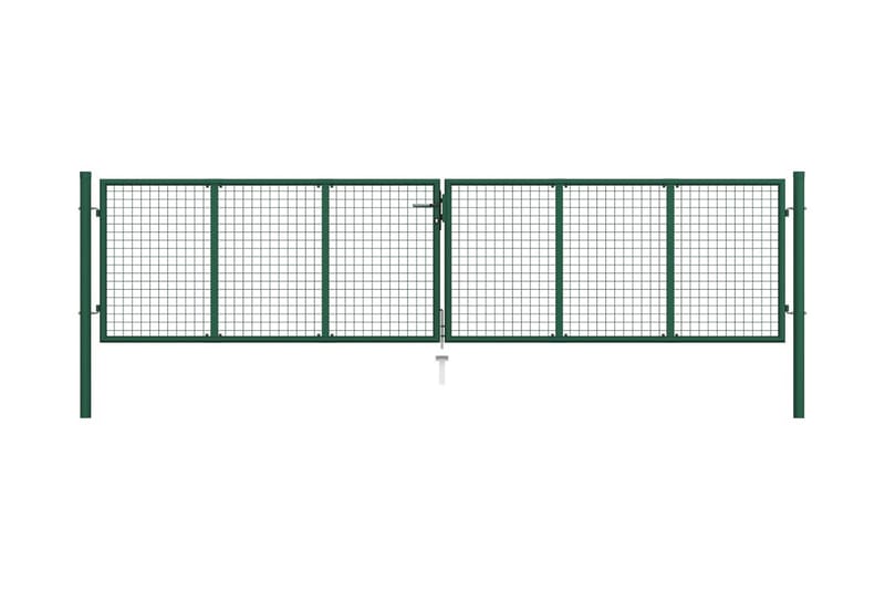 Puutarhan verkkoportti teräs 400x125 cm vihreä - Vihreä - Talo & remontointi - Näkösuojat & aitaukset - Portti
 - Portti ulos