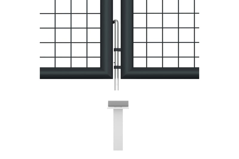Puutarhaportti galvanoitu teräsverkko 400x125 cm harmaa - Harmaa - Talo & remontointi - Näkösuojat & aitaukset - Portti
 - Portti ulos