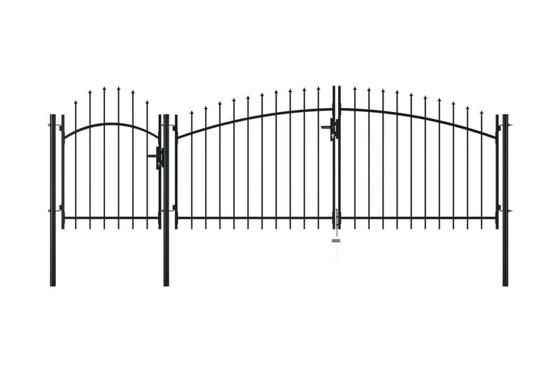 Puutarhaportti teräs 2,25x4 m musta - Musta - Talo & remontointi - Näkösuojat & aitaukset - Portti
 - Portti ulos
