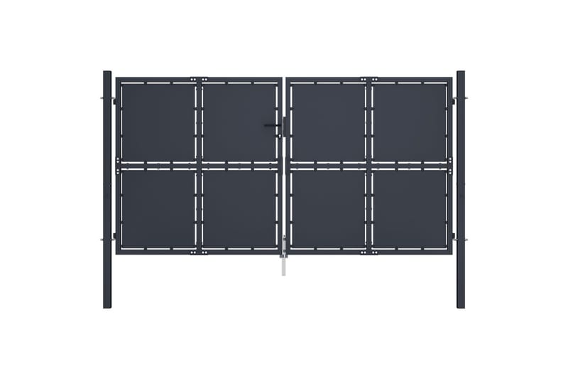 Puutarhaportti teräs 300x175 cm antrasiitti - Harmaa - Talo & remontointi - Näkösuojat & aitaukset - Portti
 - Portti ulos