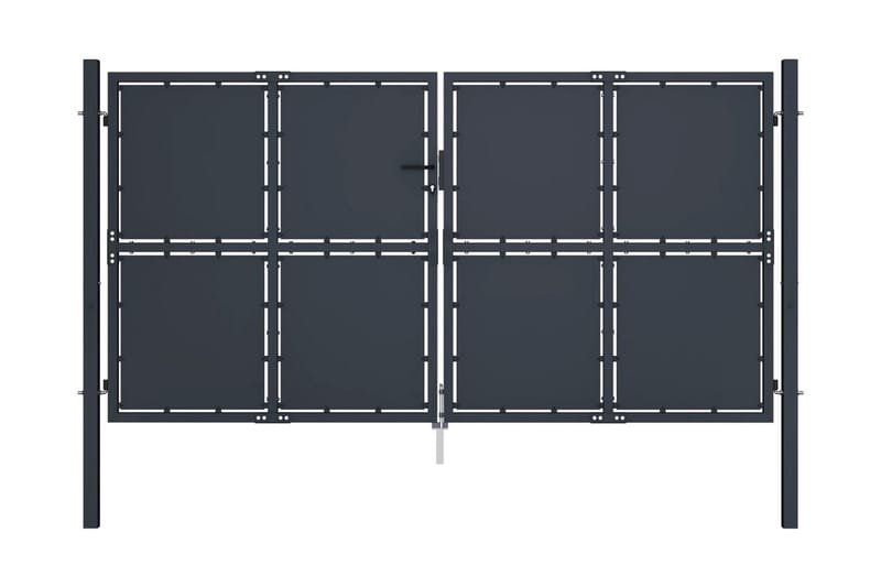 Puutarhaportti teräs 300x200 cm antrasiitti - Harmaa - Talo & remontointi - Näkösuojat & aitaukset - Portti
 - Portti ulos