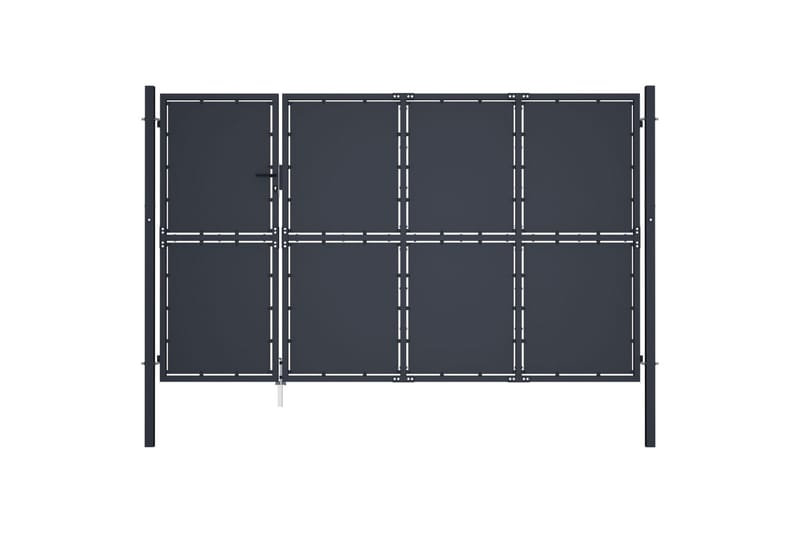 Puutarhaportti teräs 350x200 cm antrasiitti - Harmaa - Talo & remontointi - Näkösuojat & aitaukset - Portti
 - Portti ulos