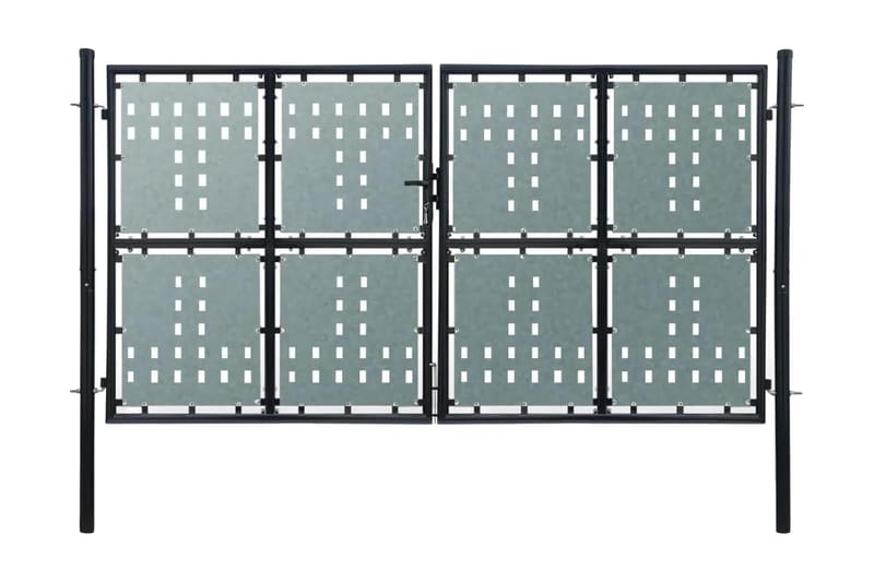 Musta Kaksiovinen Aitaportti 300 x 250 cm - Musta - Talo & remontointi - Näkösuojat & aitaukset - Portti
 - Takorautaportti & rautaportti