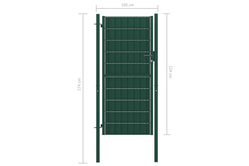 Pihaportti teräs 100x124 cm vihreä - Vihreä - Talo & remontointi - Näkösuojat & aitaukset - Portti
 - Takorautaportti & rautaportti