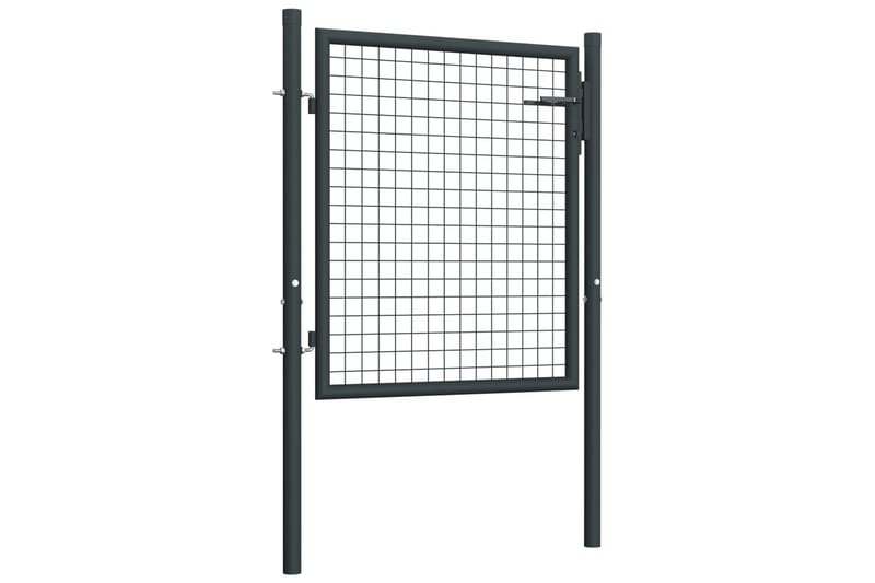 Puutarhaportti galvanoitu teräsverkko 100x175 cm harmaa - Harmaa - Talo & remontointi - Näkösuojat & aitaukset - Portti
 - Takorautaportti & rautaportti