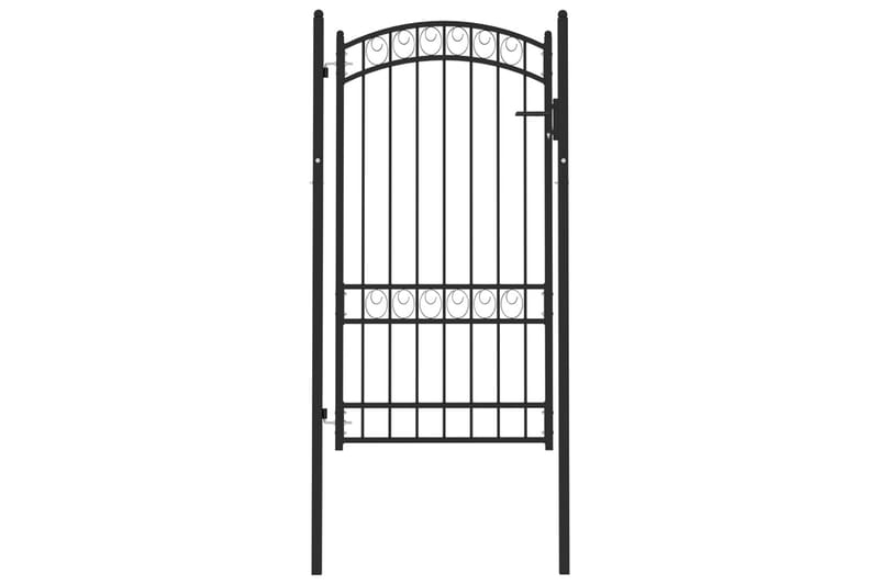 Puutarhaportti kaareva yläosa teräs 100x175 cm musta - Talo & remontointi - Näkösuojat & aitaukset - Portti
 - Takorautaportti & rautaportti