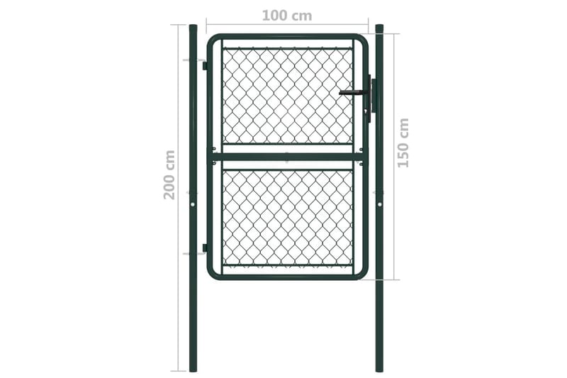 Puutarhaportti teräs 100x150 cm vihreä - Vihreä - Talo & remontointi - Näkösuojat & aitaukset - Portti
 - Takorautaportti & rautaportti