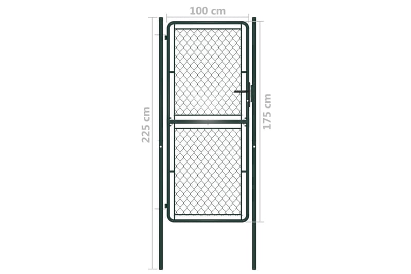Puutarhaportti teräs 100x175 cm vihreä - Vihreä - Talo & remontointi - Näkösuojat & aitaukset - Portti
 - Takorautaportti & rautaportti