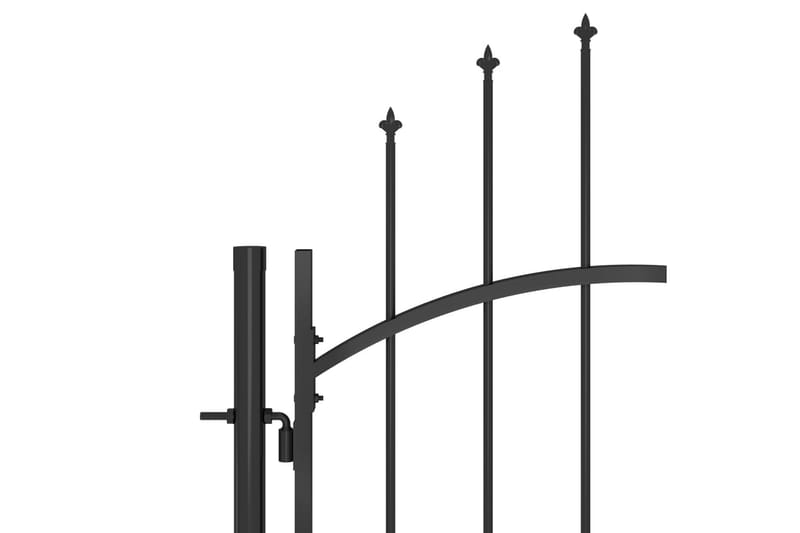 Puutarhaportti teräs 1x2,5 m musta - Takorautaportti & rautaportti - Portti ulos