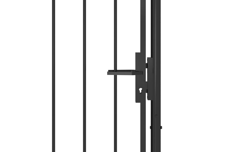 Puutarhaportti teräs 1x2,5 m musta - Takorautaportti & rautaportti - Portti ulos