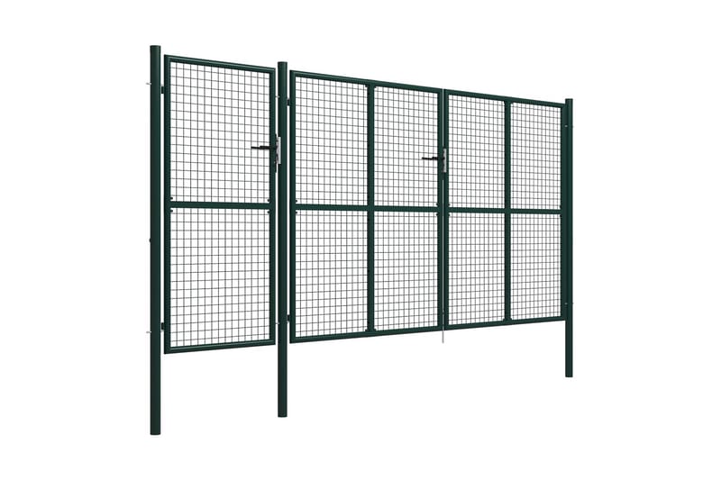 Puutarhaportti teräs 400x150 cm vihreä - Vihreä - Talo & remontointi - Näkösuojat & aitaukset - Portti
 - Takorautaportti & rautaportti