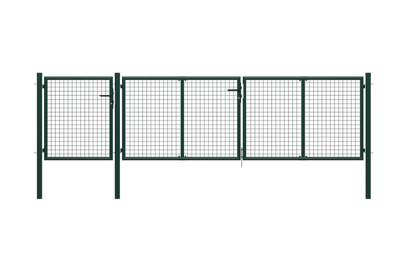 Puutarhaportti teräs 400x75 cm vihreä - Vihreä - Talo & remontointi - Näkösuojat & aitaukset - Portti
 - Takorautaportti & rautaportti