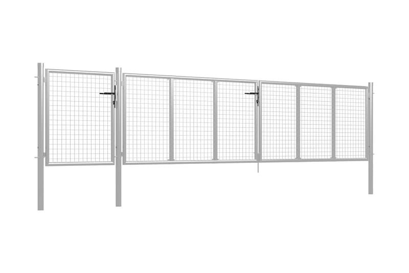 Puutarhaportti teräs 500x100 cm hopea - Hopea - Talo & remontointi - Näkösuojat & aitaukset - Portti
 - Takorautaportti & rautaportti