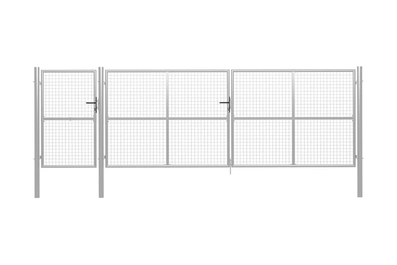 Puutarhaportti teräs 500x150 cm hopea - Hopea - Talo & remontointi - Näkösuojat & aitaukset - Portti
 - Takorautaportti & rautaportti