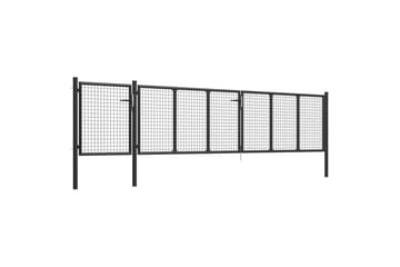 Puutarhaportti teräs 500x75 cm antrasiitti - Harmaa - Talo & remontointi - Näkösuojat & aitaukset - Portti
 - Takorautaportti & rautaportti