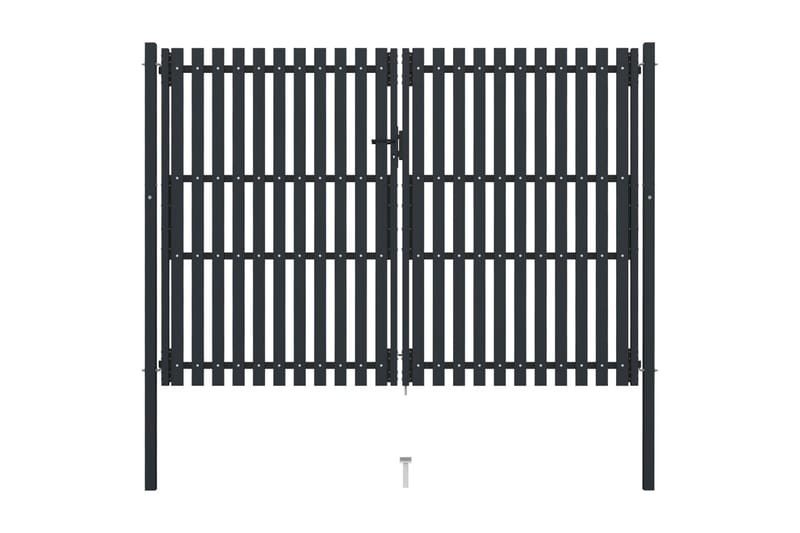 Tuplaovi pihaportti teräs 306x250 cm antrasiitti - Antrasiitti - Talo & remontointi - Näkösuojat & aitaukset - Portti
 - Portti ulos